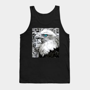 Eagle Black and White Spray Paint Wall Tank Top